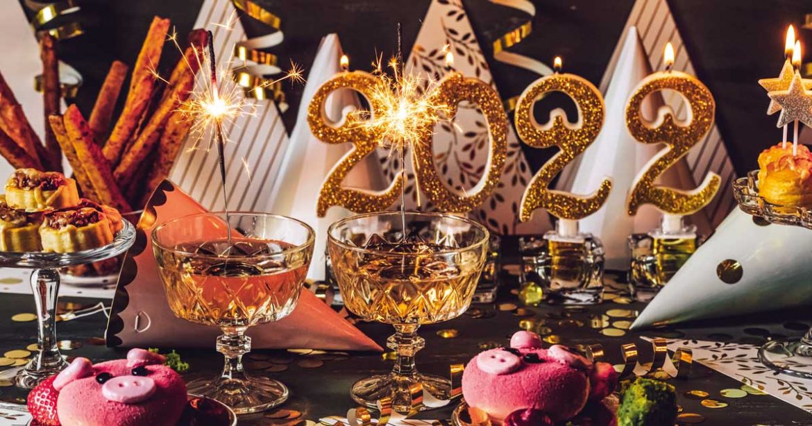 NYE party table spread