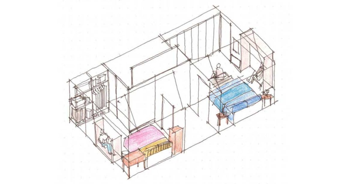 Hand-drawn floor plan - Urban Splash House