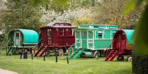 South Farm's colourful Romany wagons c. South Farm