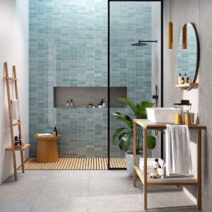 Dolce Vita Blue Wall Tile, Porcelain Superstore 