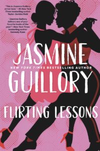 A book cover with two silhouettes dancing against a pink background. The book is titled Flirting Lessons